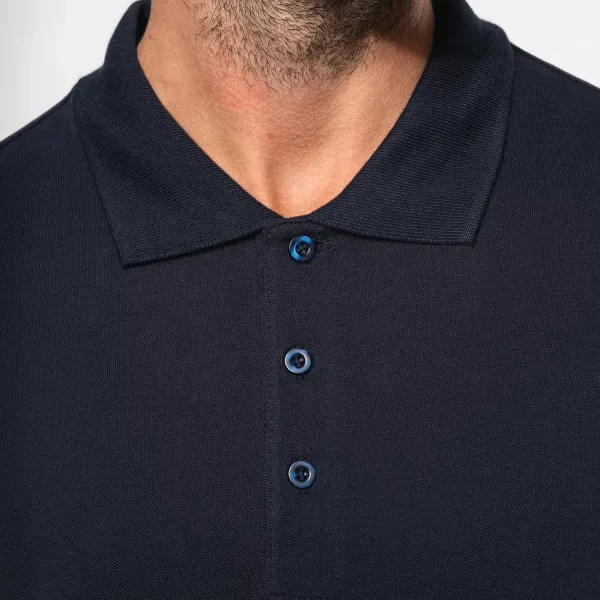 Polo homme manches longues personnalisé avec une broderie