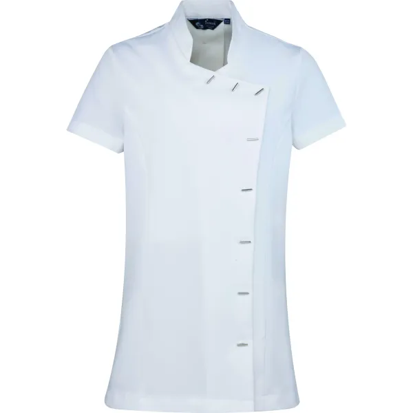 Tunique / blouse esthéticienne brodée personnalisable. Élégance et confort .
