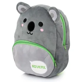 Petit sac à dos enfant koala gris et vert personnalisé et brodé