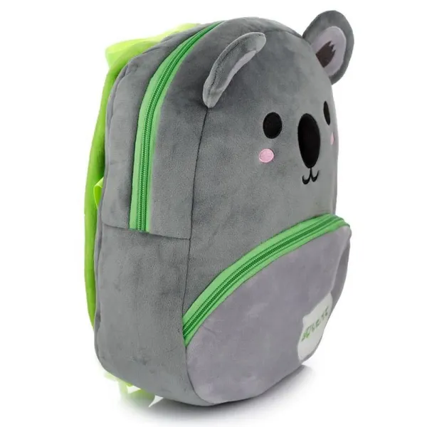 Petit sac à dos enfant koala gris et vert personnalisé et brodé