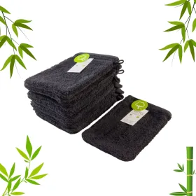 Drap de bain personnalisé noir brodé | Super moelleux et unique.