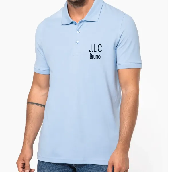 polo homme manches courtes brodé