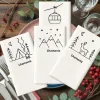 Lot de 4 serviettes de table en coton thème montagne et ski