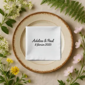 serviette de table mariage