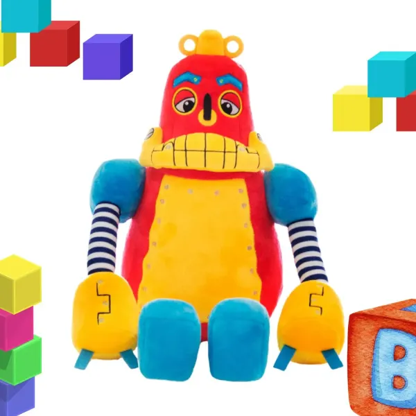 peluche robot personnalisé avec broderie