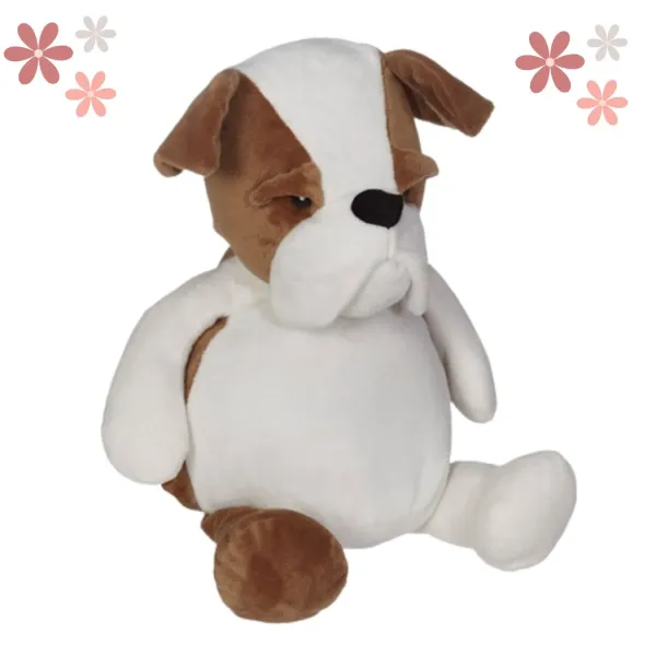 peluche chien boxer brodé