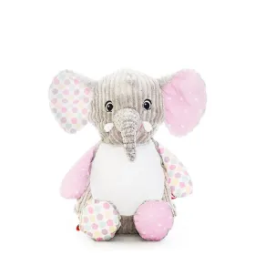 elephant en peluche couleurs pastels personnalisé