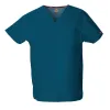 blouse médicale bleu caraibe personnalisée