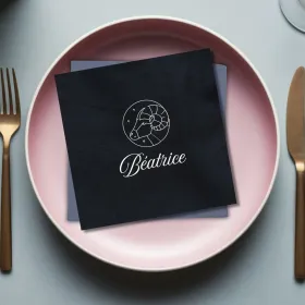 serviette de table bélier personnalisée
