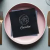 serviette de table brodée signe des jumeaux