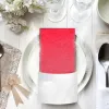serviette brodée zodiaque signe balance rouge