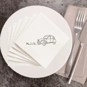 Serviette de table originale motif citroen 2 cv