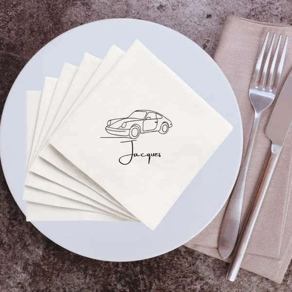 serviette de table porsche 911