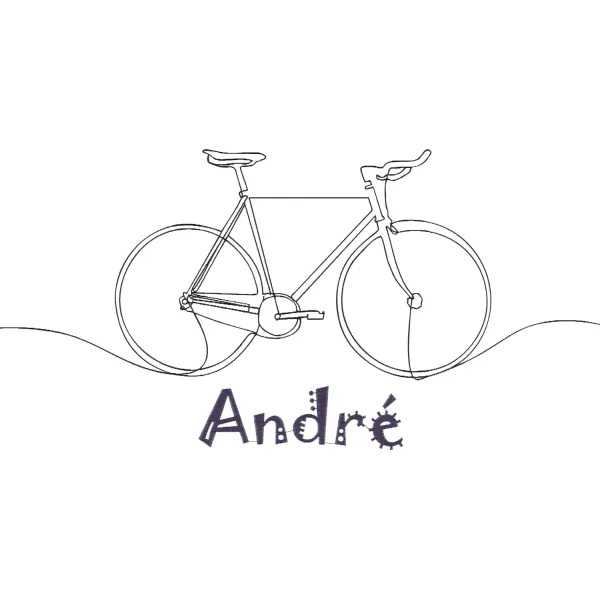 detail vélo brodé sur serviette