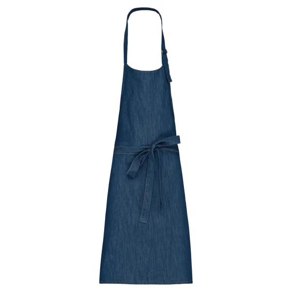 tablier de cuisine bleu avec broderie