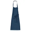 tablier de cuisine bleu avec broderie