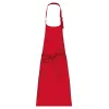 tablier de cuisine rouge avec broderie prénom