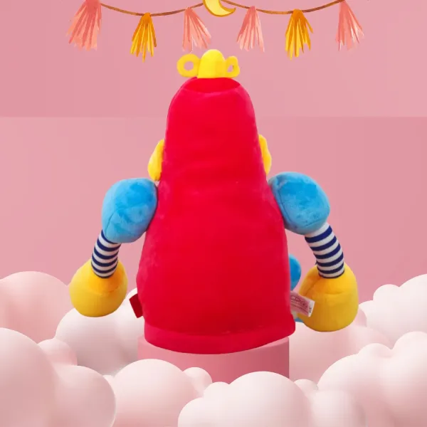 peluche robot vue de dos