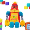 broderie nom et date de naissance sur peluche robot