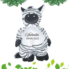 peluche zebre personnalisée broderie