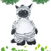 zebre en peluche brodé