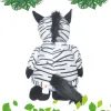 dos peluche zebre personnalisé