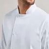 Veste de cuisinier blanche haute qualité personnalisée avec prénom