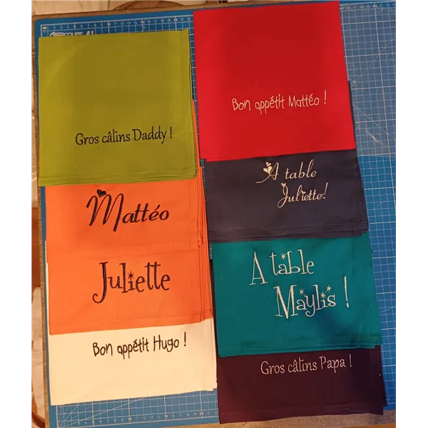 modele de prénom brodé sur une serviette