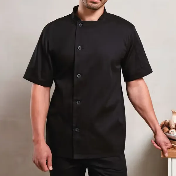 veste cuisinier noire brodée