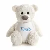 peluche ours blanc brodé avec le prénom enfant