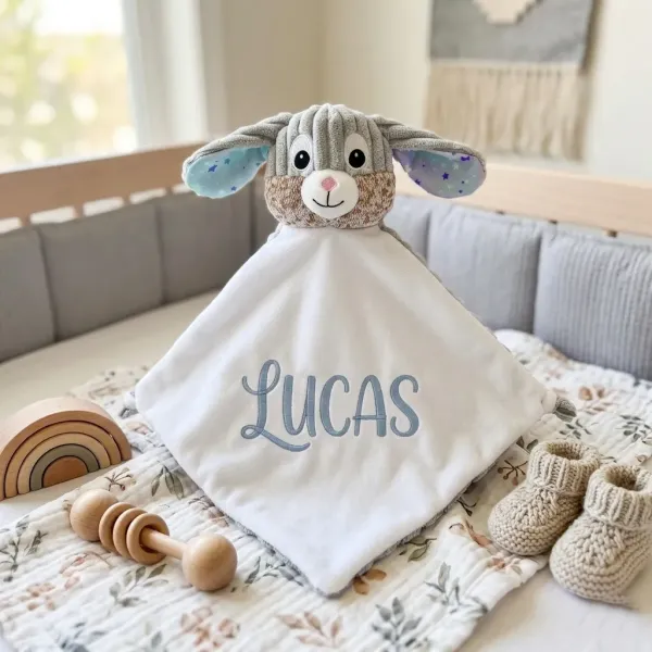 doudou lapin enfant personnalisé et brodé