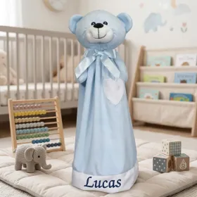 doudou ours couverture personnalisé avec broderie prénom