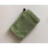 linge de bain vert foncé brodé