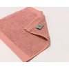 serviette de bain recyclee rose brodée