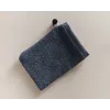 linge de bain bleu indigo recyclé brodé