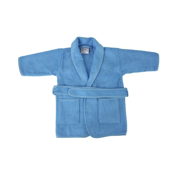 peignoir enfant bleu kimono brodé