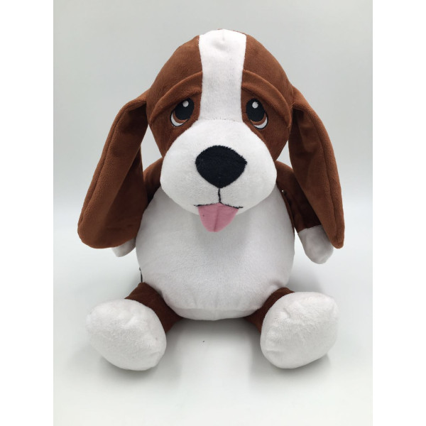 peluche brodée basset hound