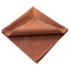 serviette de table brodée marron sienna