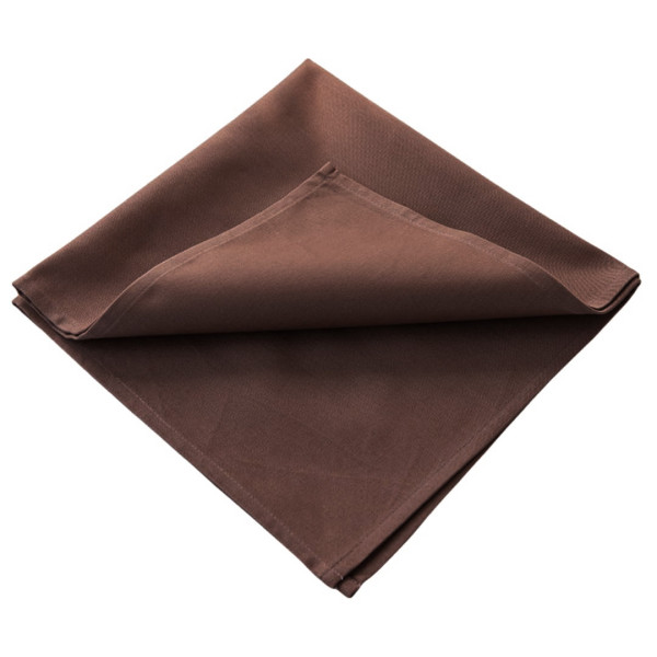 serviette de table brodée chocolat