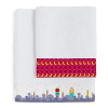 serviette de bain motif mille et une nuit brodée