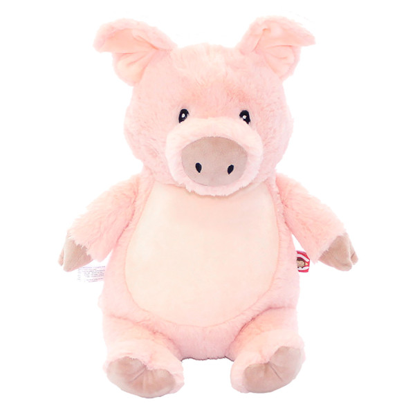 peluche cochon brodé