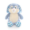 peluche lapin bleu personnalisé