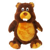 Peluche enfant de castor marron personnalisable avec texte