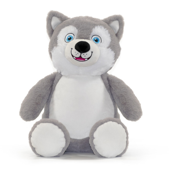 peluche chien husky personnalisé