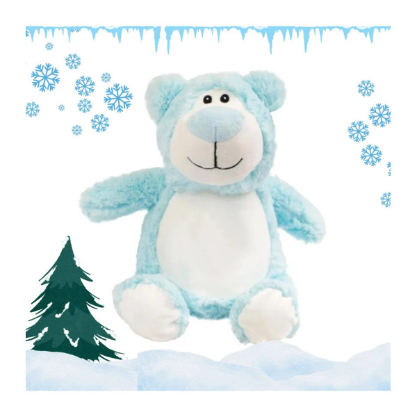 peluche ours bleu personnalisé