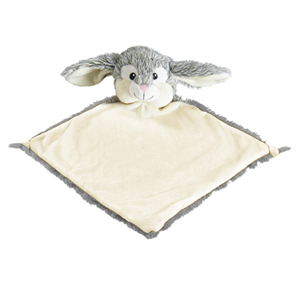 Doudou irrésistible pour ce petit lapin gris brodé et personnalisé