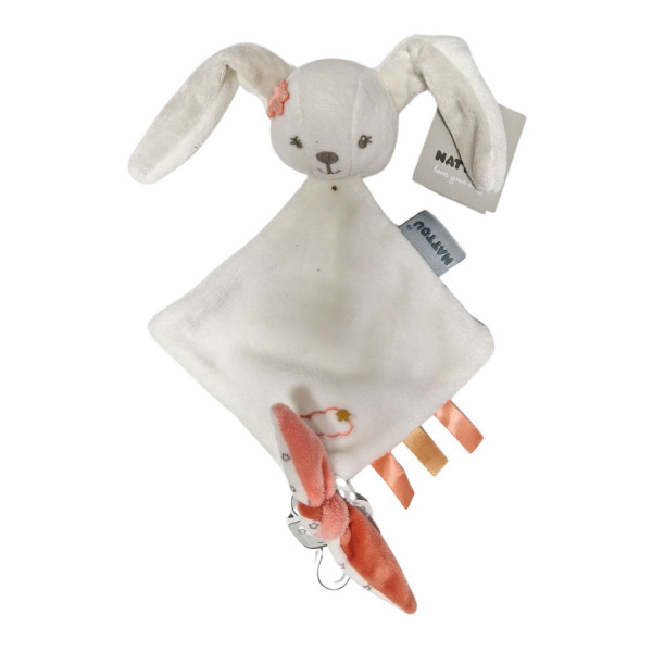 doudou nattou lapin blanc