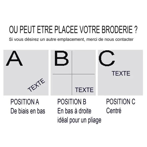 Serviette de table couleur chocolat brodée avec prénom