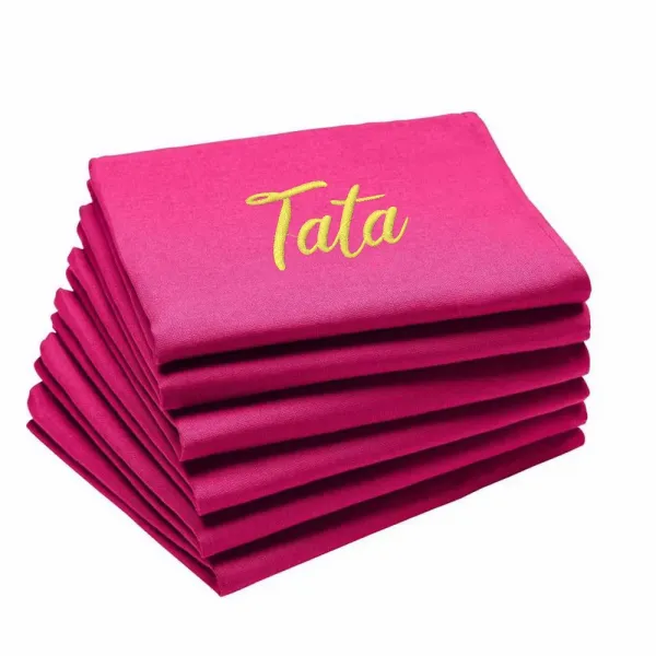 serviette personnalisée avec mot tata