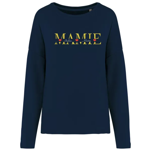 sweat mamie personnalisé prénom petits enfants